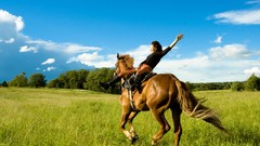 Landscapes Horses horseback riding