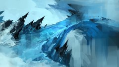 Landscapes ice artwork digital art video games starcraft ii 