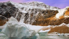 Landscapes ice flow glacier alberta angels national park jasper 