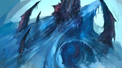 Landscapes ice Zerg artwork digital art video games starcraft 