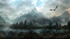 Landscapes land Dragons the elder scrolls v skyrim the elder 