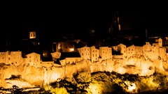 Landscapes Lightning panorama Italy cities italia pitigliano