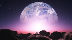 Landscapes Midnight 3d outer space realistic eon Eyefinity Vue 