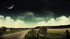 Landscapes moon fields route