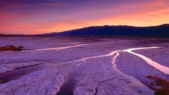Landscapes Mountains California Death Valley salt flats