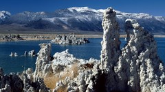 Landscapes Mountains California rock formations Mono Lake
