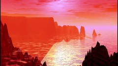 Landscapes Mountains clouds 3d skyscapes rock islands