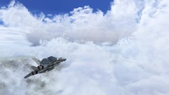 Landscapes Mountains clouds jet aircraft flight simulator X