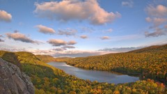 Landscapes Mountains clouds Michigan skyline