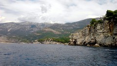 Landscapes Mountains clouds montenegro st. stefan
