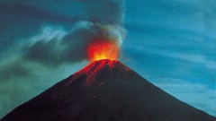 Landscapes Mountains eruption Volcanoes lava