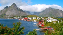Landscapes Mountains Norway fjord