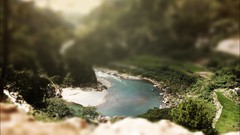 Landscapes Mountains rivers tilt-shift Diorama