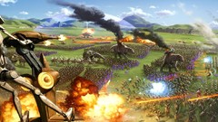 Landscapes Mountains smoke Droids explosions Army star wars 