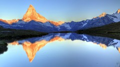 Landscapes Mountains switzerland panorama lakes reflections 