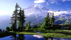Landscapes Mountains Washington national park Mount Rainier 