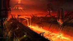 Landscapes Movies lava star wars science fiction concept art 