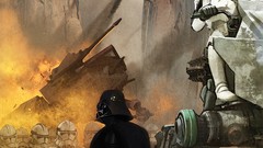 Landscapes Movies star wars Darth Vader science fiction artwork 