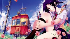 Landscapes multicolor trains vehicles