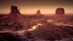 Landscapes nature Arizona Monument Valley deserts rock 