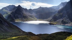 Landscapes nature austrian alps Lünersee