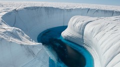 Landscapes nature blue ice canyon rivers Greenland