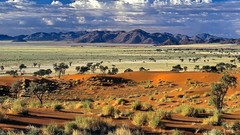 Landscapes nature clouds Africa Namibia savanna deserts