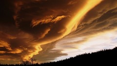 Landscapes nature clouds sky heavy gloomy