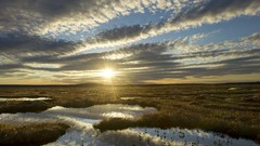 Landscapes nature country dawn flow Scotland Sutherland