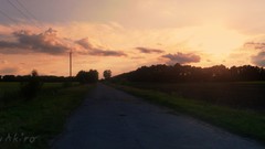 Landscapes nature evening roadside Ukraine