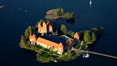 Landscapes nature fort Castles lithuania trakai Baltic states 