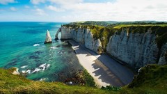 Landscapes nature France Beaches Etretat