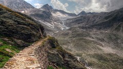 Landscapes nature gold old trail stock photo Australian Alps