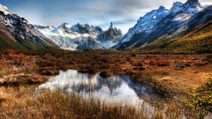 Landscapes nature grass water Mountains white lagoon glacier 