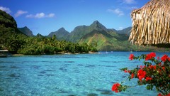 Landscapes nature lagoon Bora Bora French Polynesia
