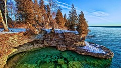 Landscapes nature lake michigan