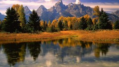 Landscapes nature light morning Wyoming national park grand 