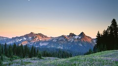 Landscapes nature moon Washington Range national park Mount 