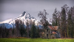 Landscapes nature Mountains cabin rough forests