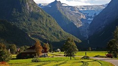 Landscapes nature Mountains caravan Norway