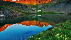 Landscapes nature Mountains Colorado lakes reflections san juan 