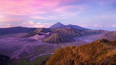 Landscapes nature Mountains dusk Java Volcanic