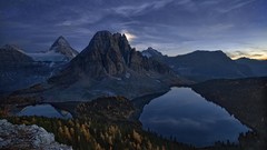 Landscapes nature Mountains lakes forests Starry Night snowy 