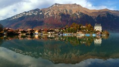 Landscapes nature Mountains lakes Mountain houses
