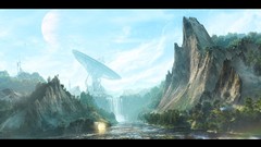 Landscapes nature Mountains Radar artwork