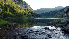 Landscapes nature Mountains rivers waterscapes stock photo