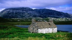 Landscapes nature Mountains Scotland cottage highlands