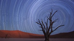 Landscapes nature Namibia national park star trails