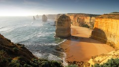 Landscapes nature ocean cliffs