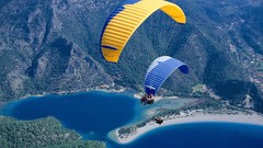 Landscapes nature parachute parachuting
